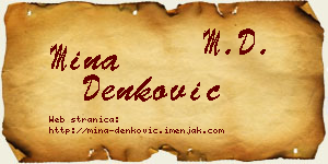 Mina Denković vizit kartica